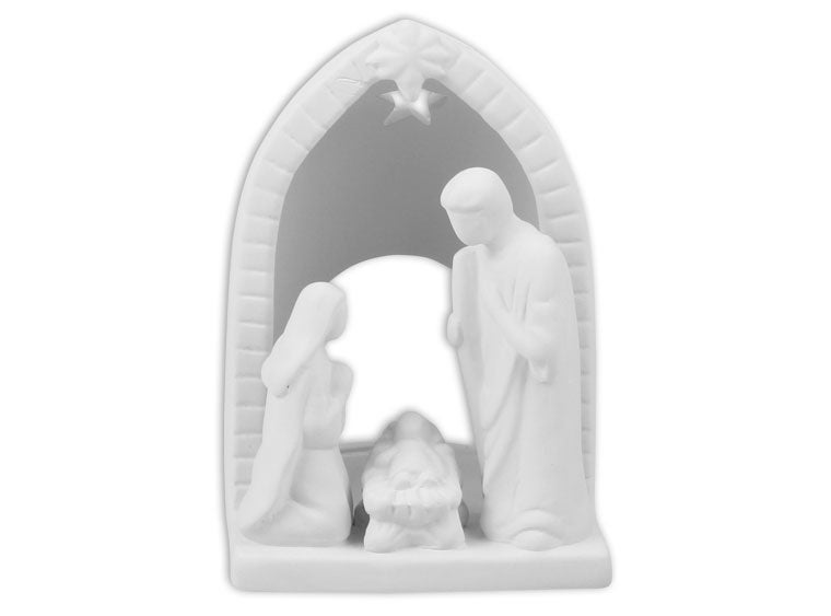 Nativity Scene Votive Pottery Haven